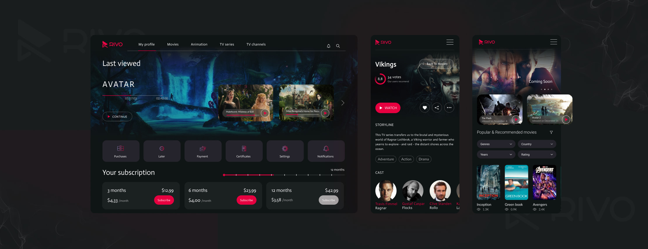 M4UFree Streaming Platform Interface